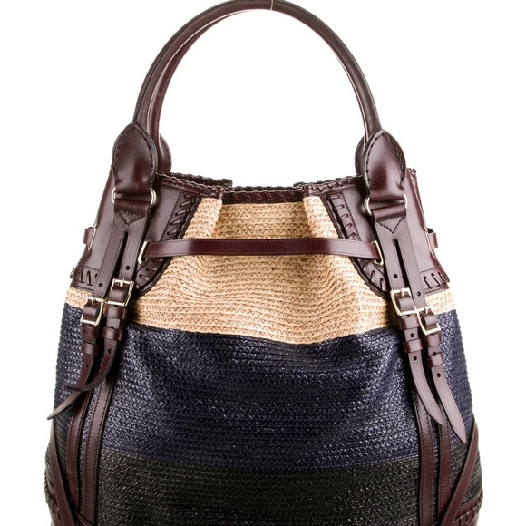 SOLD! Burberry Prorsum raffia whipstitch runway rare bag🖤 - Picture 7 of 17